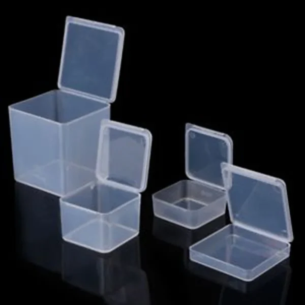 Mini Plastic Rectangular Storage Box Translucent Packing Box Dustproof Durable Strong Jewelry Beads Crafts Case Storage Case 2