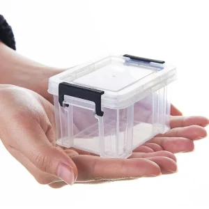1PC Mini Storage Box Transparent Plastic Storage Box Sundries Storage Box Trivia Parts Tool Storage Box Household Goods 1