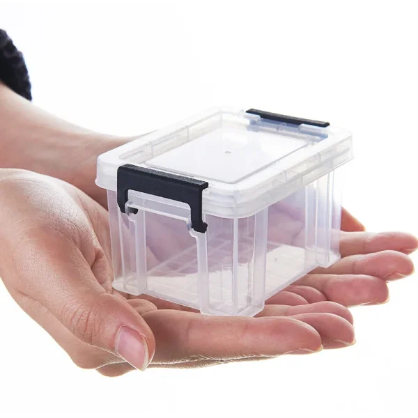 1PC Mini Storage Box Transparent Plastic Storage Box Sundries Storage Box Trivia Parts Tool Storage Box Household Goods 1