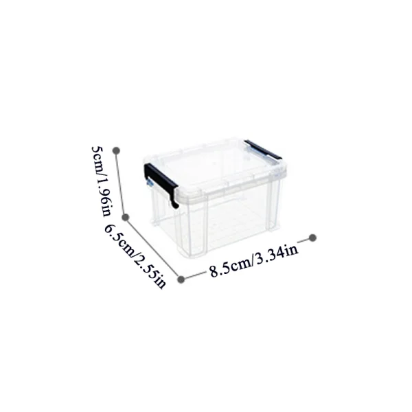 1PC Mini Storage Box Transparent Plastic Storage Box Sundries Storage Box Trivia Parts Tool Storage Box Household Goods 6