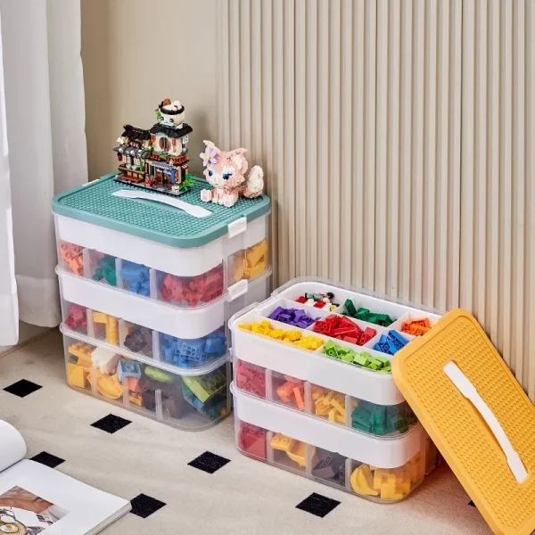 Plastic Lego Storage Box Children Jigsaw Puzzle Building Block Lego Container Classification Part Sort Box Kidroom Toy Organizer 1