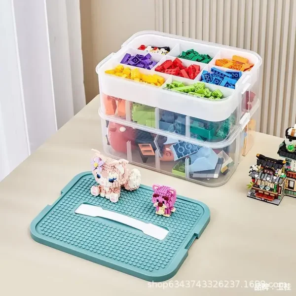 Plastic Lego Storage Box Children Jigsaw Puzzle Building Block Lego Container Classification Part Sort Box Kidroom Toy Organizer 2