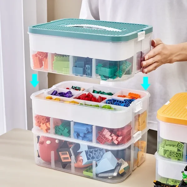 Plastic Lego Storage Box Children Jigsaw Puzzle Building Block Lego Container Classification Part Sort Box Kidroom Toy Organizer 3