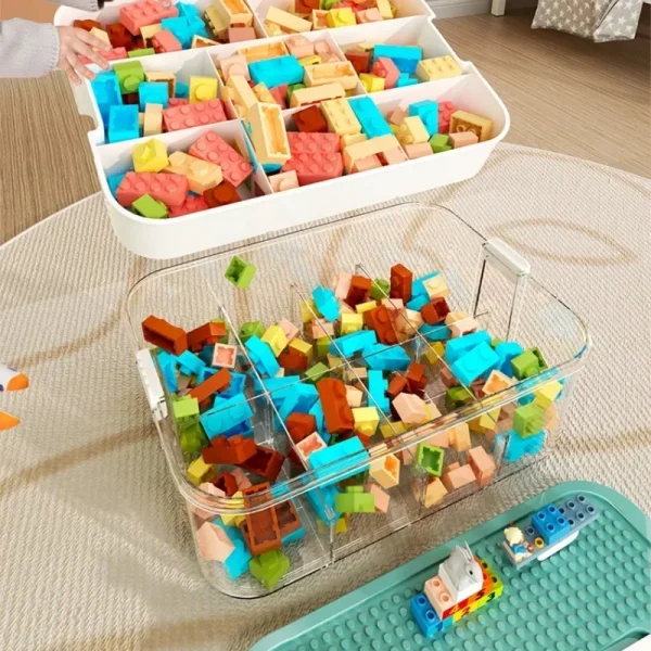 Plastic Lego Storage Box Children Jigsaw Puzzle Building Block Lego Container Classification Part Sort Box Kidroom Toy Organizer 4