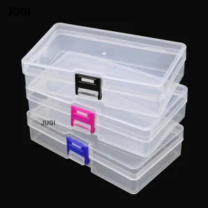 Transparent Plastic Storage Jewelry Box Empty storage box Container For Beads Earring Box For Jewelry Rectangle Case 146*85*35mm 1