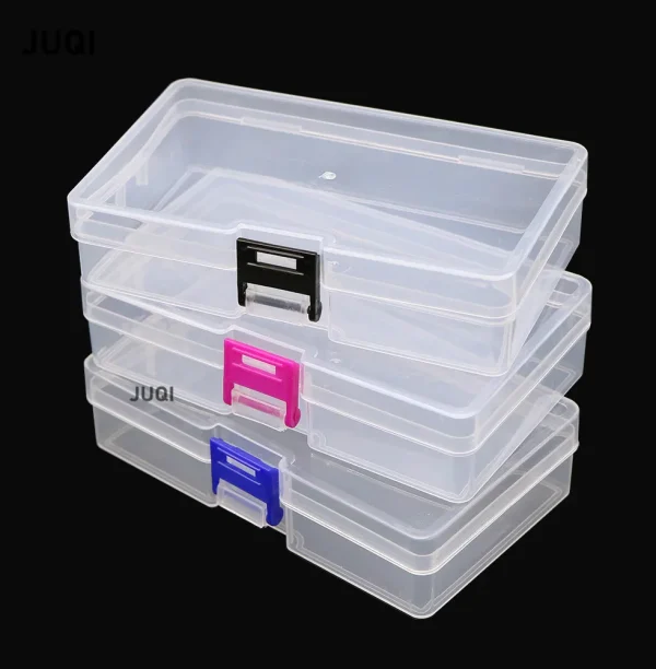 Transparent Plastic Storage Jewelry Box Empty storage box Container For Beads Earring Box For Jewelry Rectangle Case 146*85*35mm 1