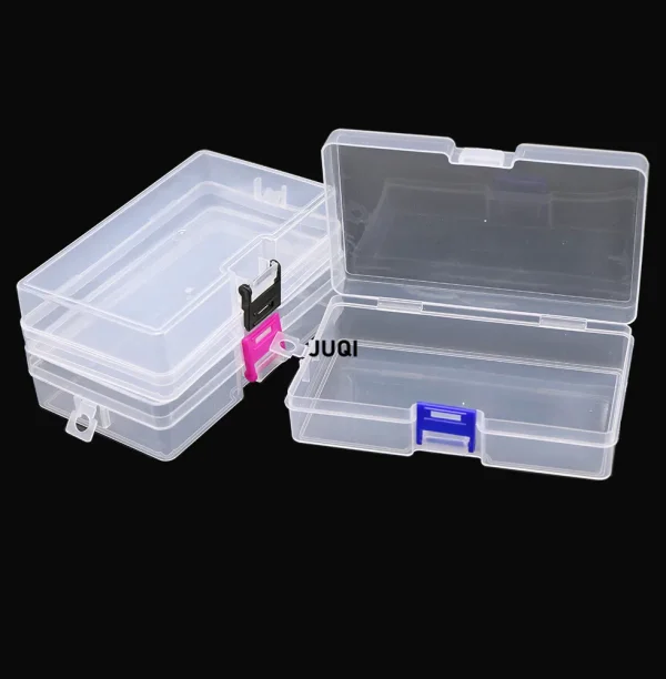 Transparent Plastic Storage Jewelry Box Empty storage box Container For Beads Earring Box For Jewelry Rectangle Case 146*85*35mm 2