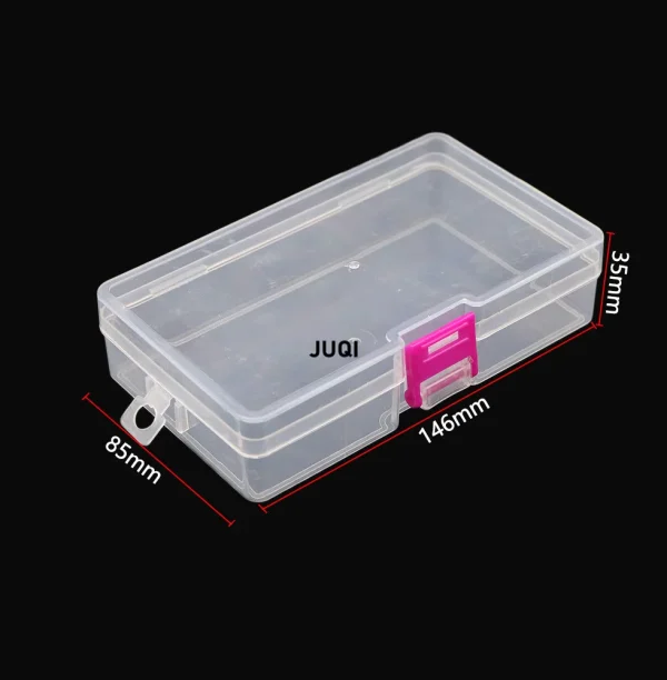 Transparent Plastic Storage Jewelry Box Empty storage box Container For Beads Earring Box For Jewelry Rectangle Case 146*85*35mm 3