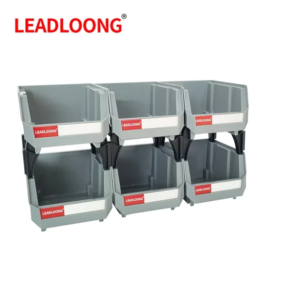 6/24 Pcs Gray Color Parts Storage Box Home Garage Tool Box Screws Craft Cabinet Plastic Tool Screws Box Tray Organize Box 2