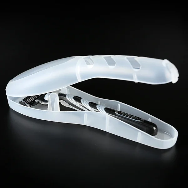 Men's Shaver Storage Box Transparent Plastic Holder Portable Travel Razor Case Shaving Box Containers 1