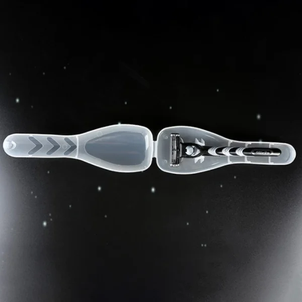 Men's Shaver Storage Box Transparent Plastic Holder Portable Travel Razor Case Shaving Box Containers 4