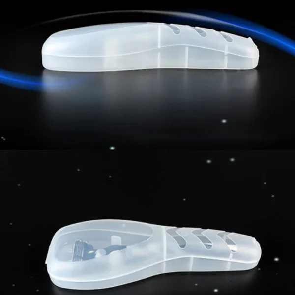Men's Shaver Storage Box Transparent Plastic Holder Portable Travel Razor Case Shaving Box Containers 5