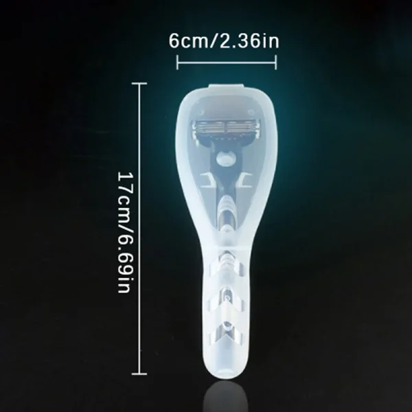 Men's Shaver Storage Box Transparent Plastic Holder Portable Travel Razor Case Shaving Box Containers 6