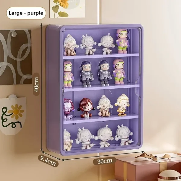 Blind Box Storage Display Rack For Pop Mart Wall Mounted Transparent Figurine Display Case Landscaping Box Dust-proof Cabinet 5
