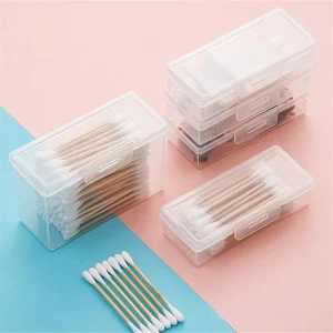 Portable Storage Box Travel Transparent Medicine Box Cotton Swab Holder Case Jewelry Organizer Dust-proof Container Accessories 1