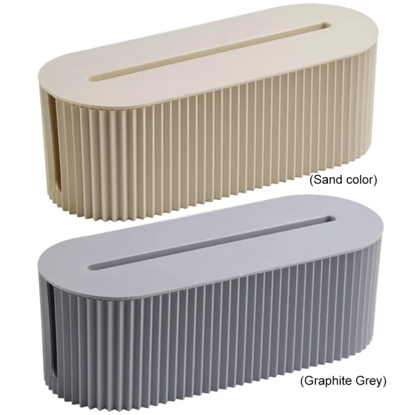 Cable Tidy Box Desktop Cord Organizer Large Capacity Power Stripe Organizer Cord Safety Storage Box for Hiding Messy Cables 2