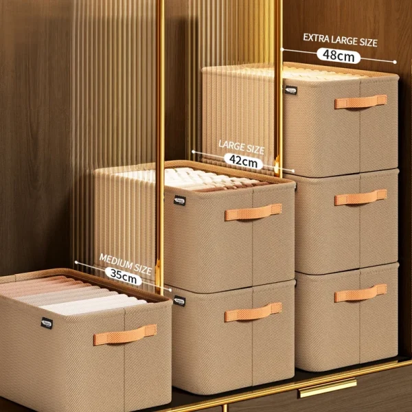 1/3PCS Collapsible Clothing Organizer Closet Clothes Pants Storage Organizer Closet Organizer Drawer Organizer Toy Storage 5