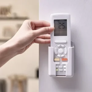 Wall Mounted Remote Control Holder Organizer Storage Box Phone Plug Stand Holder Air Conditioner Remote Holder Storage Organizer 1