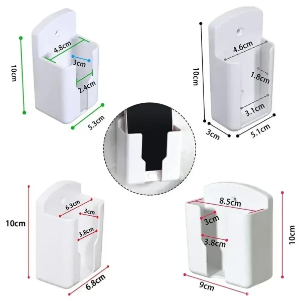 Wall Mounted Remote Control Holder Organizer Storage Box Phone Plug Stand Holder Air Conditioner Remote Holder Storage Organizer 2