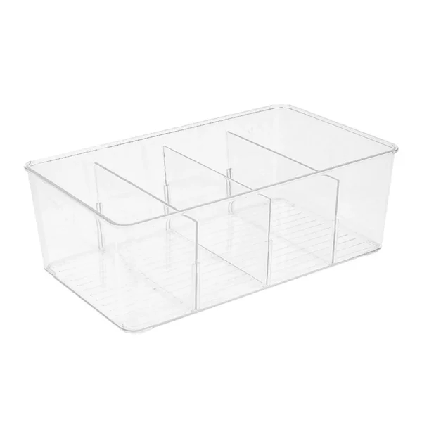 Tea Bag Storage Box Office Multifunctional Storage Box with Lid Acrylic Organizer Coffee Bag Compartment Box 6