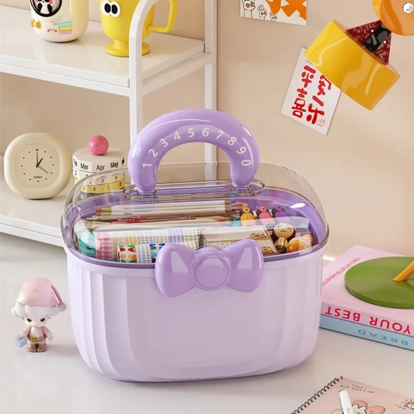 Hair Accessories Storage Box, Portable Makeup Organizer for Hair Clips, Hair Ties, Earrings, Bracelets, Necklaces 4