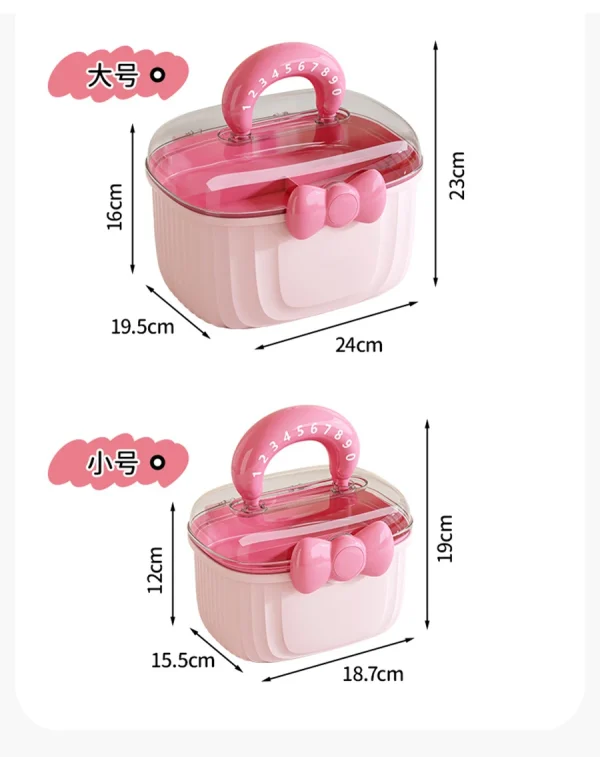 Hair Accessories Storage Box, Portable Makeup Organizer for Hair Clips, Hair Ties, Earrings, Bracelets, Necklaces 6