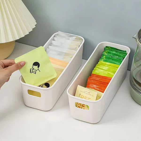 1/2Pcs Multifunctional Desktop Storage Box Toiletries Cosmetic Sundries Plastic Storage Organization Box Drawer Organizer 5