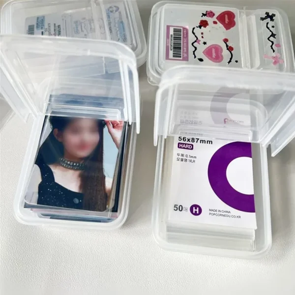 INS Transparent Plastic Storage Box Mini Plastic Box Rectangle Storage Box Desk Organizer Box Storage Case Container 1