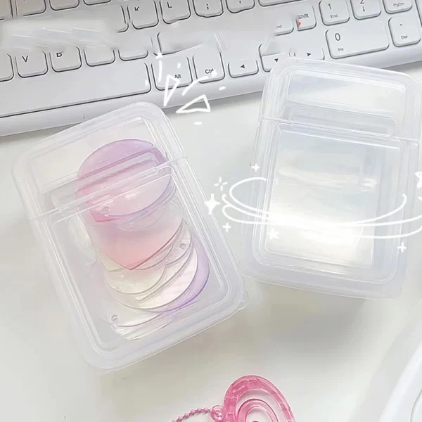 INS Transparent Plastic Storage Box Mini Plastic Box Rectangle Storage Box Desk Organizer Box Storage Case Container 4