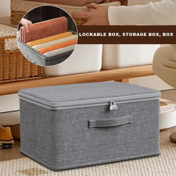 Lockable box Clothes Organizer With Password Lock Pants Sweater Layered Storage Cabinets Jeans Privacy Storage Organizers 5