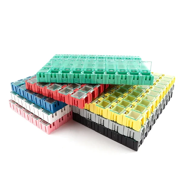 50Pcs/Set SMD SMT Electronic Component Container Mini Storage Boxes kit desk organizer 4