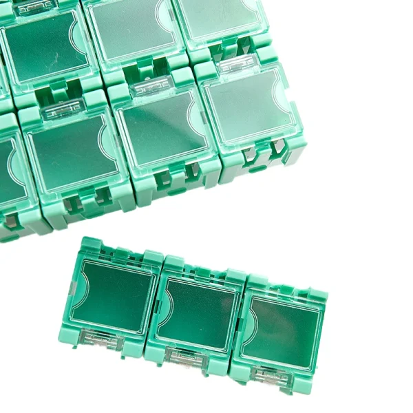 50Pcs/Set SMD SMT Electronic Component Container Mini Storage Boxes kit desk organizer 6