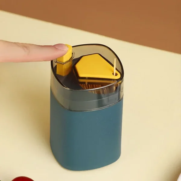 New Automatic Toothpick Box Portable Transparent Household Table Toothpick Container Storage Box Toothpick Storage Box Dispenser 1