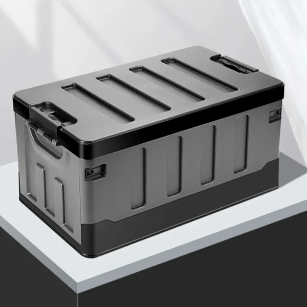Large Camping Storage Box Extra Car Trunk Box Portable Waterproof Large Car Seat Storage Case Folding Outdoor Organizer Plastic 1