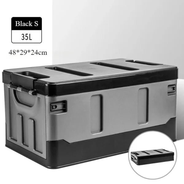 Large Camping Storage Box Extra Car Trunk Box Portable Waterproof Large Car Seat Storage Case Folding Outdoor Organizer Plastic 6