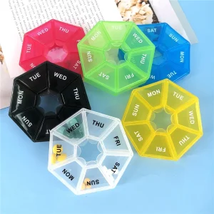 1Pcs Pill Case Plastic 7 Days Tablet Candy Box Portable Storage Tablet Holder Travel Organizer Pill Dispenser Container 1