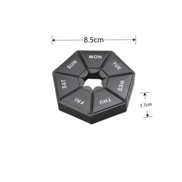 1Pcs Pill Case Plastic 7 Days Tablet Candy Box Portable Storage Tablet Holder Travel Organizer Pill Dispenser Container 6