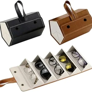Creative Premium Travel Sunglasses Case 2/3/4/5/6 Multi-Slot Eyeglasses Storage Display Hexagonal Portable Glasses Organizer 1