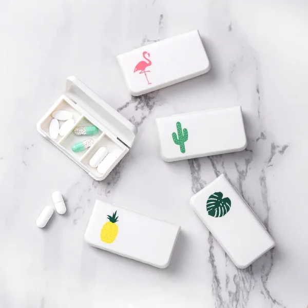3 Grids Mini Portable Medicine Storage Box Travel Pill Box Small Drugs Capsule Packaging Box Household Small Organizer Container 2