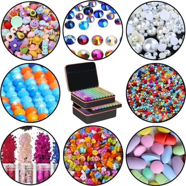 240 Slot Diamond Painting Storage Box with Diamond Painting Accessory and Tool Set, 3 Tier Universal Art Storage Container 6
