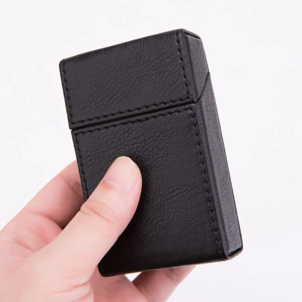 1Pc PU Leather Cigarette Case for Tobacco Storage Box Holder for Holding up to 20 Cigar Protective Cover 2