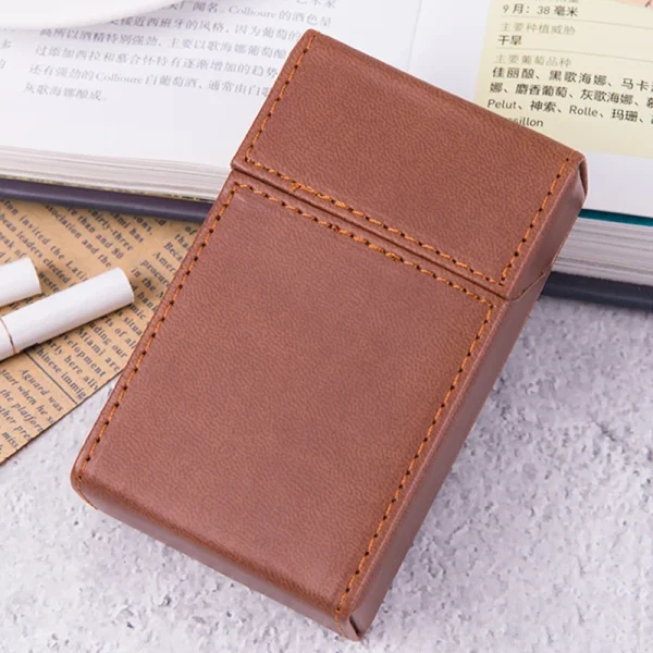 1Pc PU Leather Cigarette Case for Tobacco Storage Box Holder for Holding up to 20 Cigar Protective Cover 5