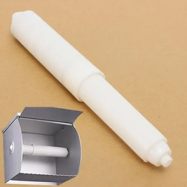 Replacement Toilet Roll Paper Shaft White Toilet Roll Holder Roller Spindle Insert Spring For Bathroom Toilet Roll Paper Tube 3