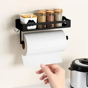Paper Towel Holder Wall Mount Paper Holder Self Adhesive Toilet Roll Paper Holders Bathroom Kitchen Paper Roll Holder 1