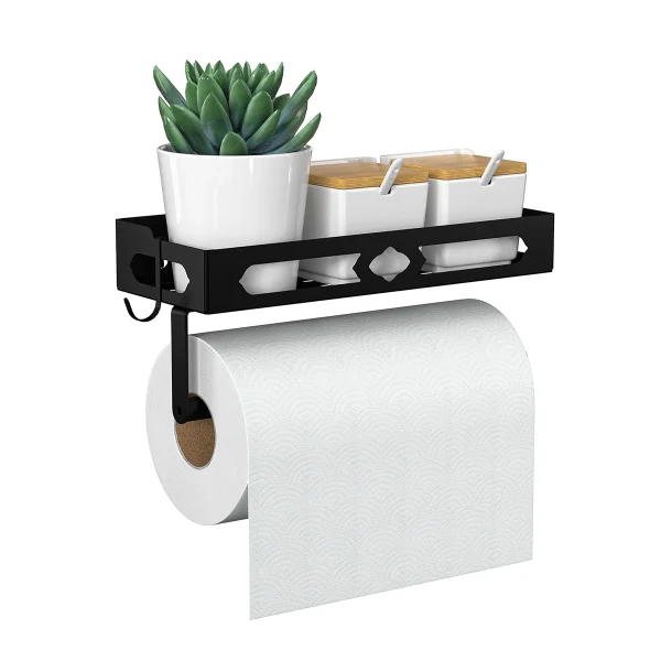Paper Towel Holder Wall Mount Paper Holder Self Adhesive Toilet Roll Paper Holders Bathroom Kitchen Paper Roll Holder 2