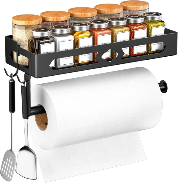 Paper Towel Holder Wall Mount Paper Holder Self Adhesive Toilet Roll Paper Holders Bathroom Kitchen Paper Roll Holder 3