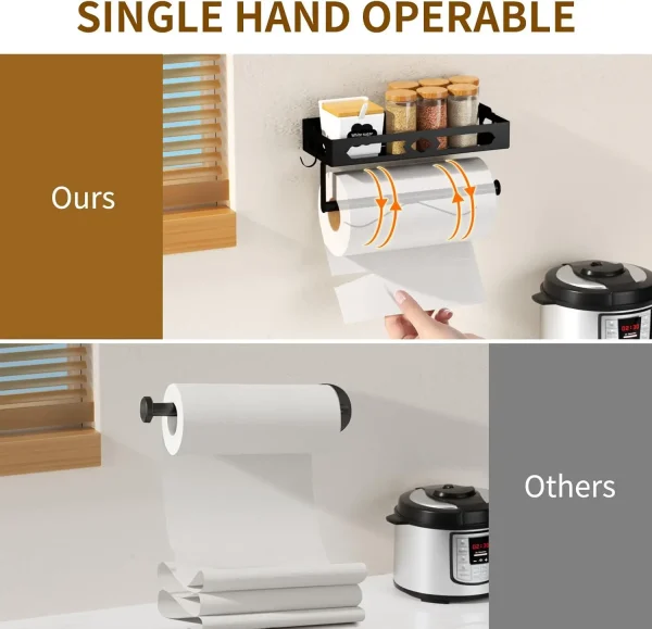 Paper Towel Holder Wall Mount Paper Holder Self Adhesive Toilet Roll Paper Holders Bathroom Kitchen Paper Roll Holder 4