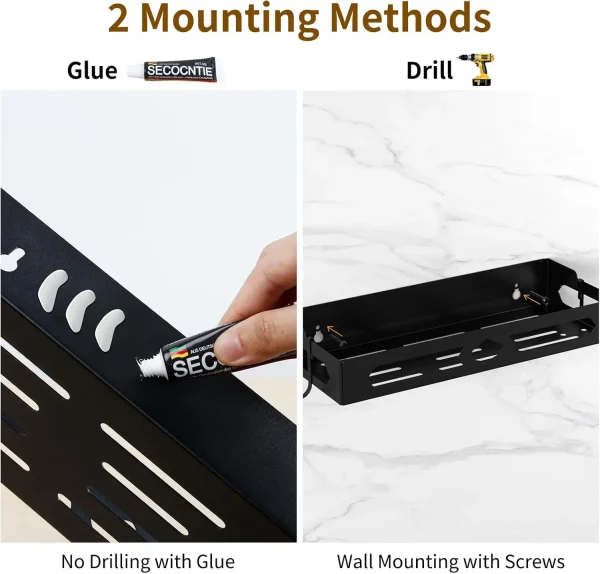 Paper Towel Holder Wall Mount Paper Holder Self Adhesive Toilet Roll Paper Holders Bathroom Kitchen Paper Roll Holder 5