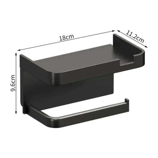 1pc Toilet paper holder, plastic storage rack, kitchen towel holder, seasoning bottle, bathroom wall roll paper 5