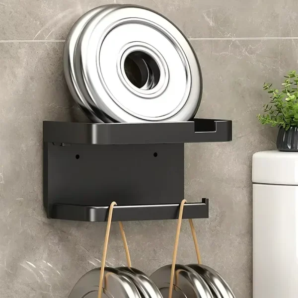 Rustproof Thickened Plastic Wall-Mounted Toilet Paper Holder for Bathroom/Kitchen with Phone Storage 6